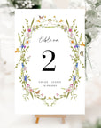 CHLOÉ Floral Wedding Table Numbers Printable