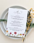 APRIL Wedding Table Menu Cards Template