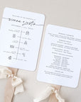 LAURA Wedding Ceremony Program Fans Template
