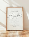 ELLA Open Bar Wedding Sign Template
