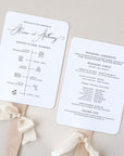 ELLA Wedding Ceremony Program Fans Template