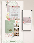FIORELLA Pink Online Digital Wedding Invitation with RSVP