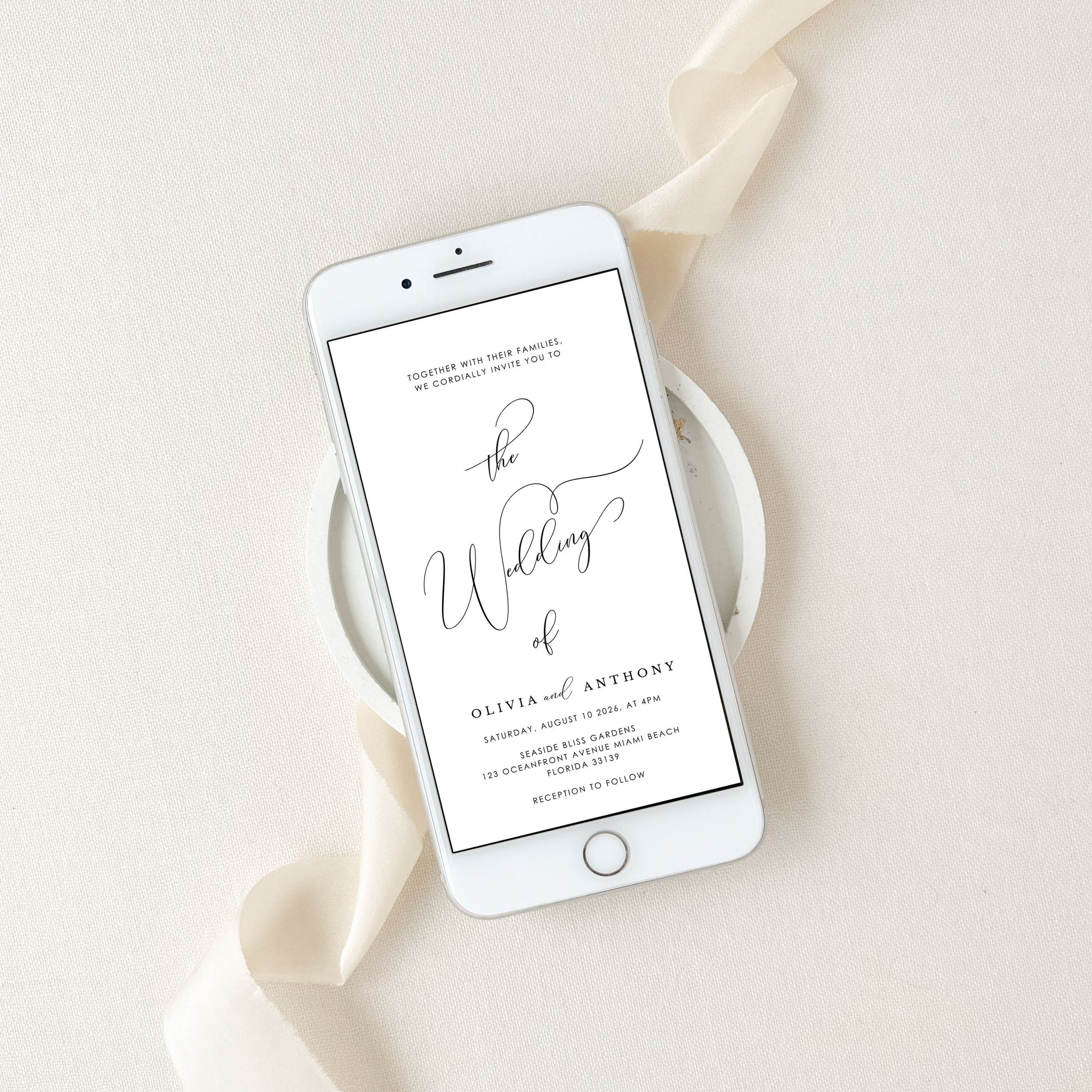 ELLA Digital Wedding Invitation with Rsvp