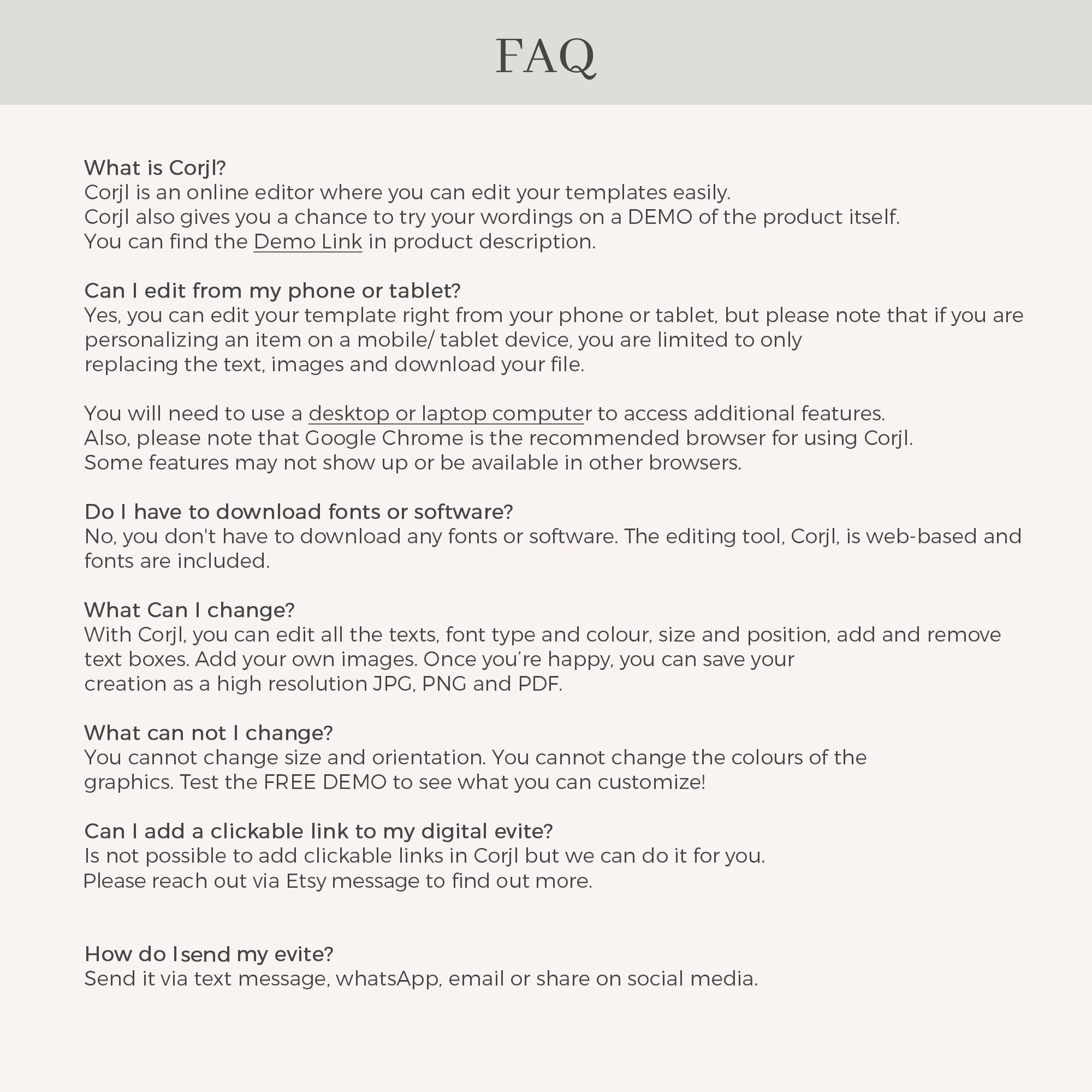 ELLA Digital Wedding Invitation with Rsvp