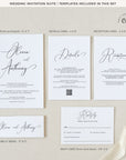 ELLA Wedding Invitation Suite Template