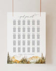 ARNA Printable Mountain Wedding Seating Chart Template