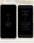 LAURA Animated Wedding Invitation Video Template - Black