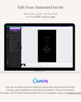 LAURA Animated Wedding Invitation Video Template - Black