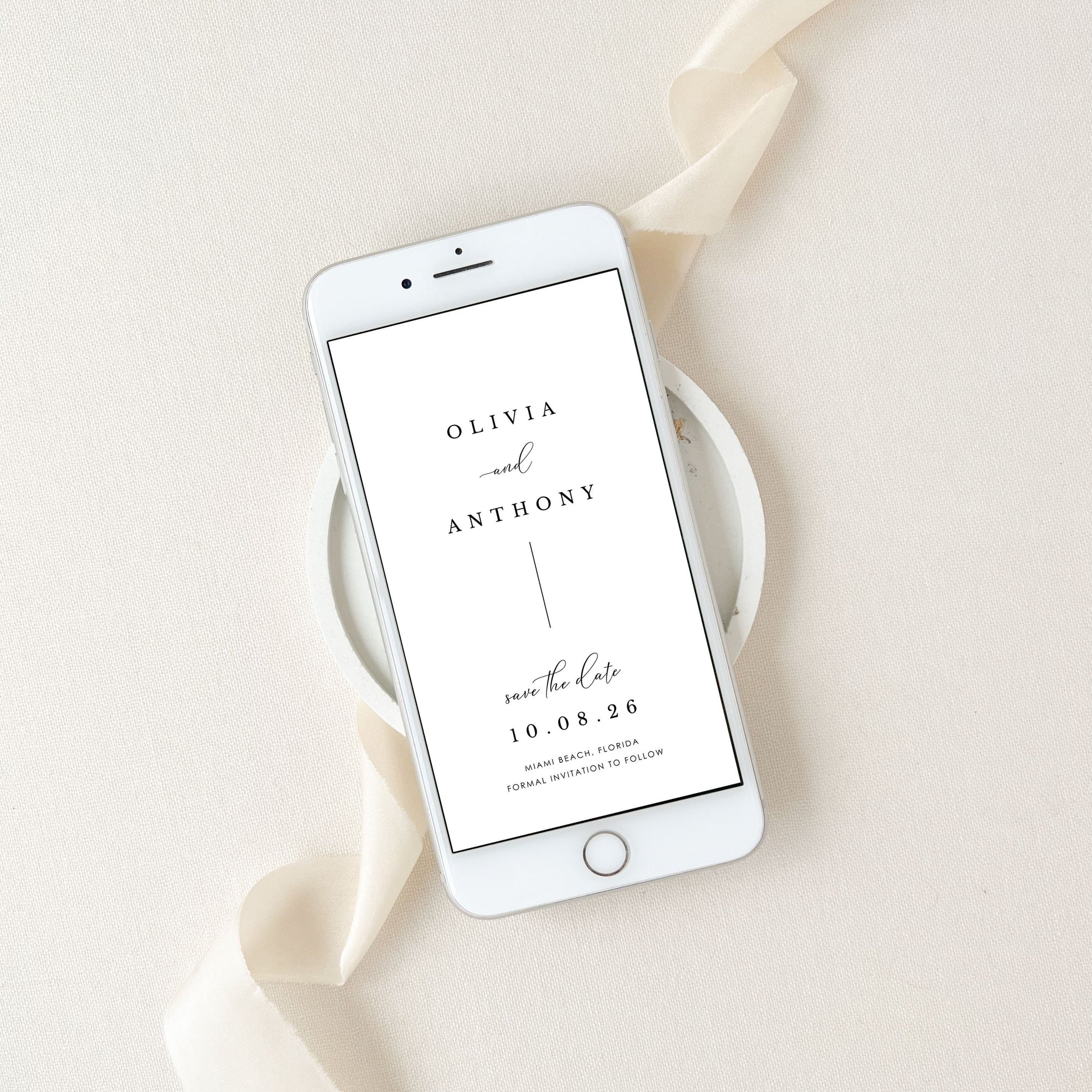 ELLA Minimal Save the Date Evite