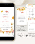 JUNE Flower Wedding Invitation Digital with Rsvp