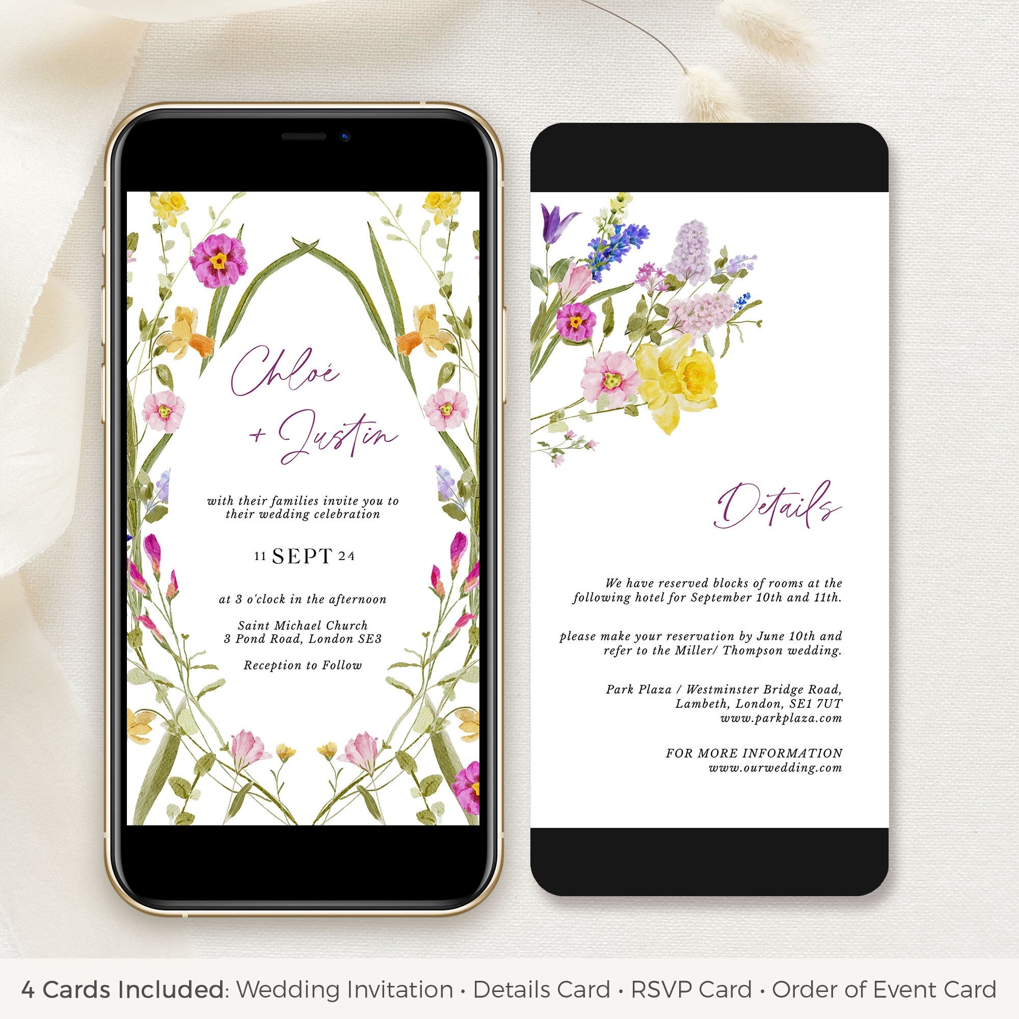 CHLOÉ Spring Wedding Invitation Digital Set