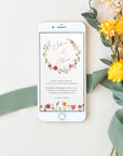 APRIL Digital Wedding Invitation Flower Design