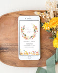 JUNE Digital Save the Date Flowers