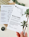 Tropical Wedding Welcome Letter and Itinerary Template