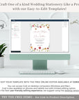APRIL bright floral wedding invitation template