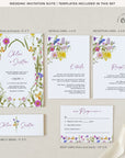 CHLOÉ Floral Wedding Invitation Card Set Printable
