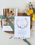 APRIL Wildflower Wedding Invitation Template