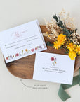 APRIL Watercolor Flower Wedding Invitation Suite Template