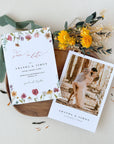 APRIL flower save the date with photo template