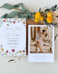 APRIL bright floral wedding invitation template