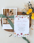 APRIL bright floral wedding invitation template