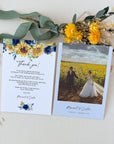 IVY Sunflower Wedding Thank You Card Template