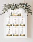 ARNA Fall Mountain Wedding Seating Chart Card Template