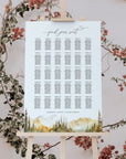 ARNA Printable Mountain Wedding Seating Chart Template