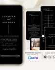 LAURA Animated Wedding Invitation Video Template - Black