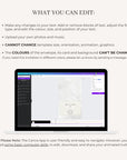 LAURA Animated Wedding Invitation Video Template - Black