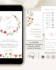 APRIL Digital Wedding Invitation Flower Design