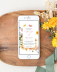 JUNE Flower Wedding Invitation Digital with Rsvp