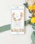 JUNE Digital Save the Date Flowers