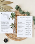 Tropical Wedding Welcome Letter and Itinerary Template