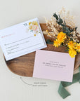 JUNE Floral Wedding Invitation Card with Rsvp
