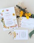 JUNE Floral Wedding Invitation Suite Template