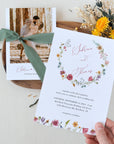 APRIL Wildflower Wedding Invitation Template