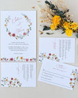 APRIL Floral Wedding Invitation Set Template