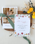 APRIL flower save the date with photo template