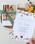 APRIL bright floral wedding invitation template