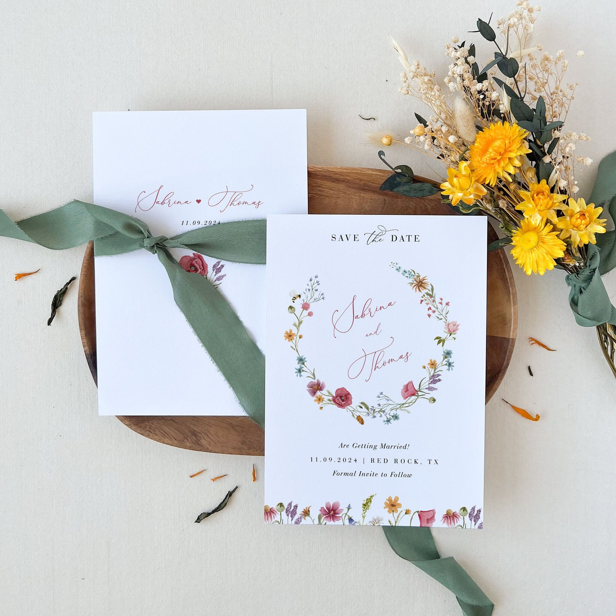 APRIL Wildflower Save the Date Template