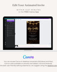 LUSTER Animated Birthday Invitation - Black