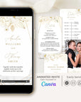 DORA Wedding Invitation Video Template - Ivory & Gold