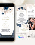 ANTEA Wedding Invitation Video Template - Blush & Navy