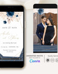ANTEA Animated Save the Date Video Template - Blush & Navy