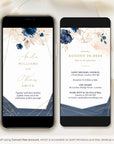 ANTEA Wedding Invitation Video Template - Blush & Navy