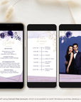 VIOLETTA Purple Wedding Video Invitation Template