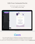 VIOLETTA Purple Wedding Video Invitation Template