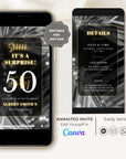 SPARKLE Video Birthday Invitation Silver