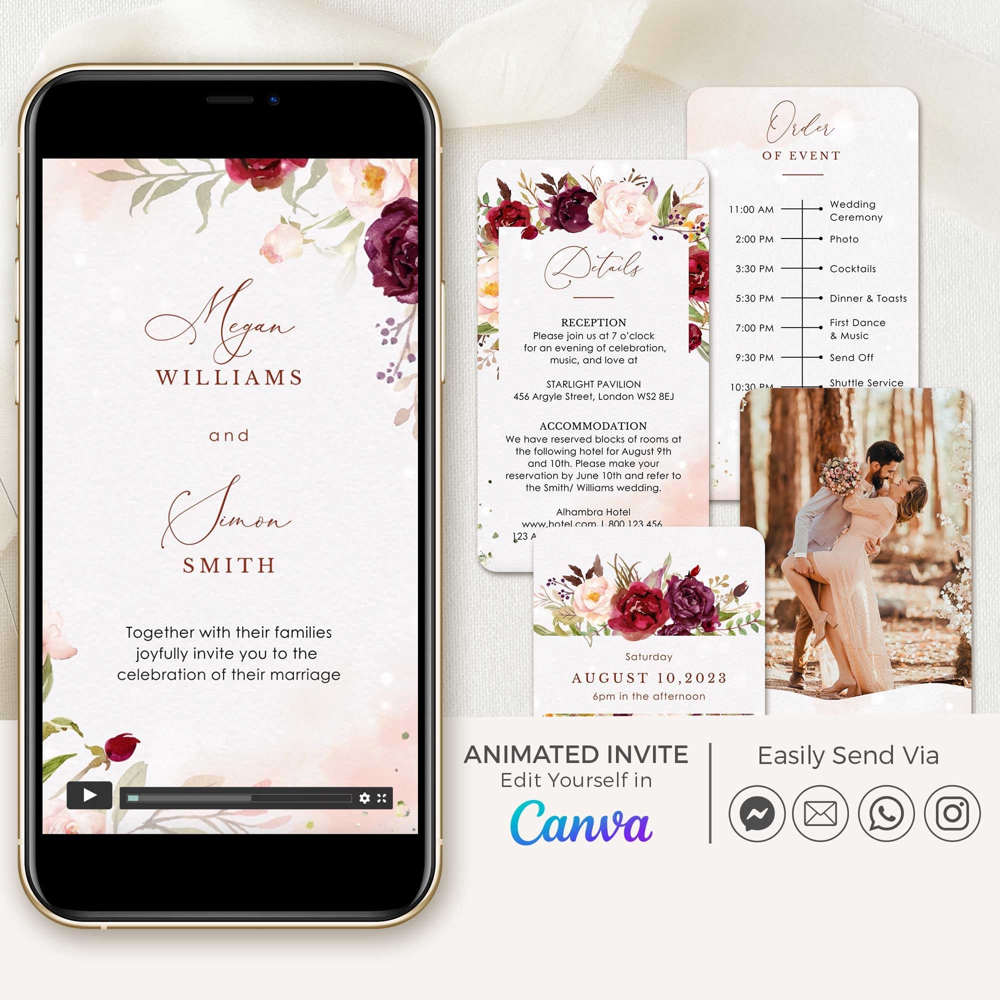 ROSITA Animated Wedding Invitation Video Template